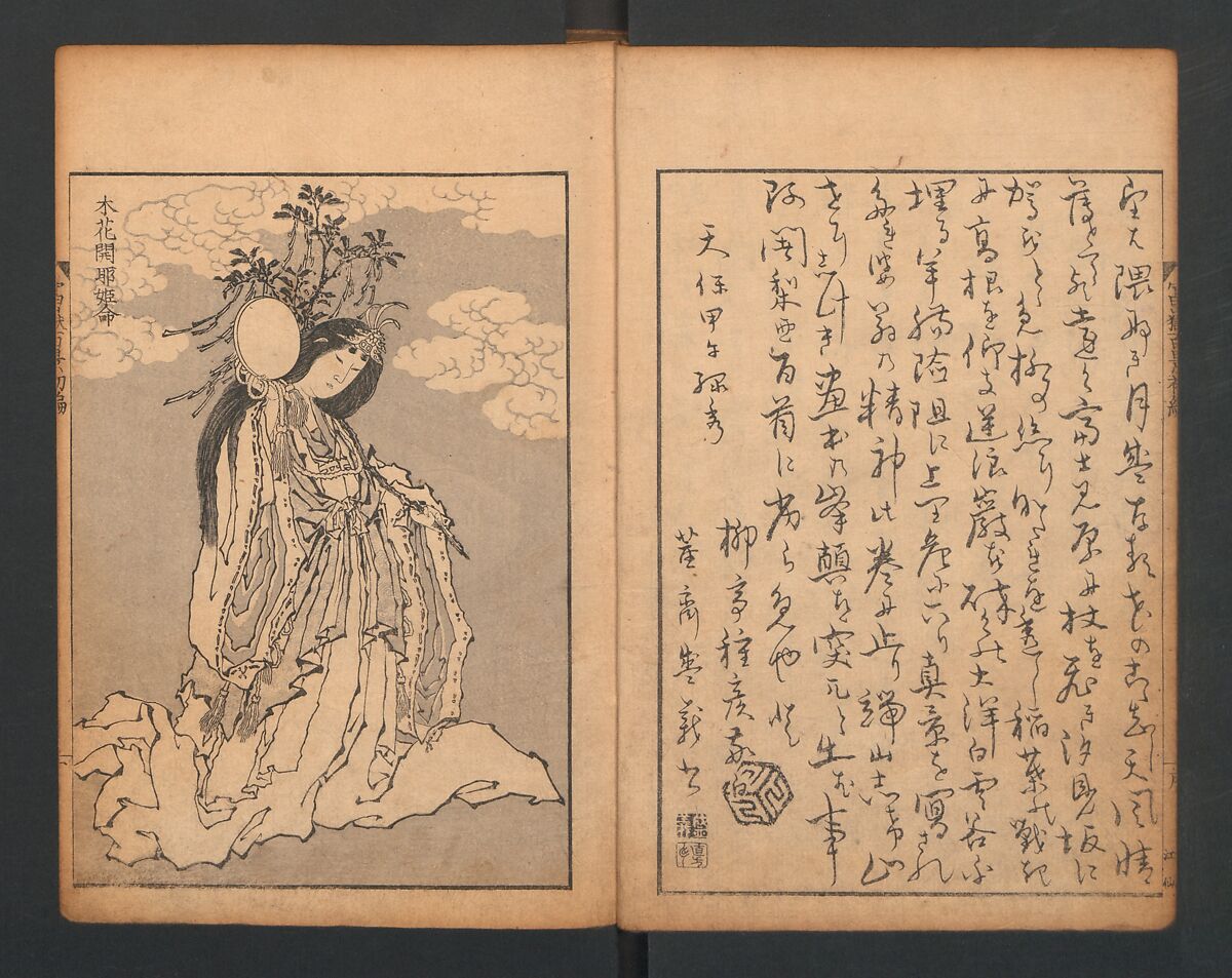 Mount Fuji of the Bamboo Grove, from One Hundred Views of Mount Fuji (Fugaku Hyakkei nihen), Katsushika Hokusai 葛飾北斎 (Japanese, Tokyo (Edo) 1760–1849 Tokyo (Edo)), Two volumes; woodblock print; ink on paper, Japan