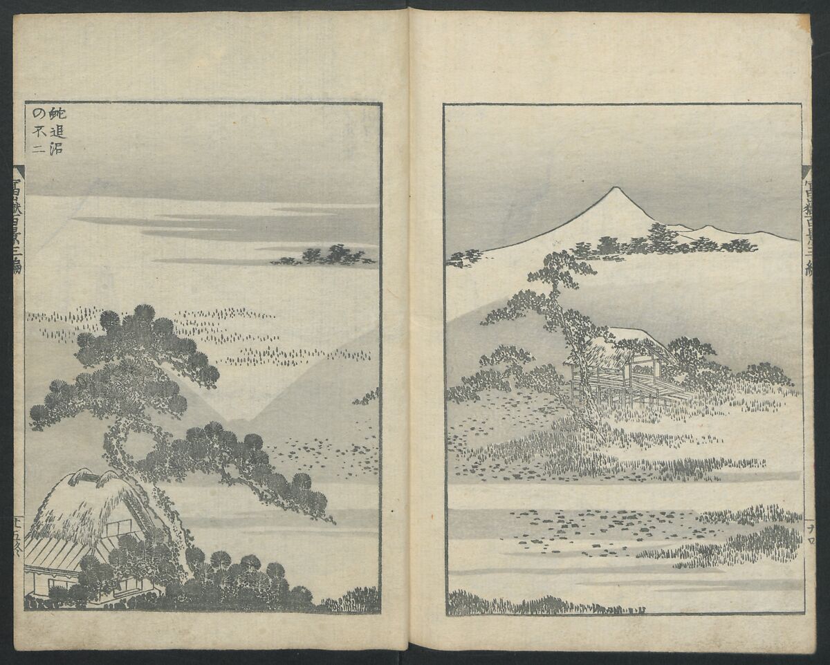 One Hundred Views of Mount Fuji (Fugaku Hyakkei sanpen) 富嶽百景[三編], Katsushika Hokusai 葛飾北斎 (Japanese, Tokyo (Edo) 1760–1849 Tokyo (Edo)), Woodblock print; ink on paper, Japan