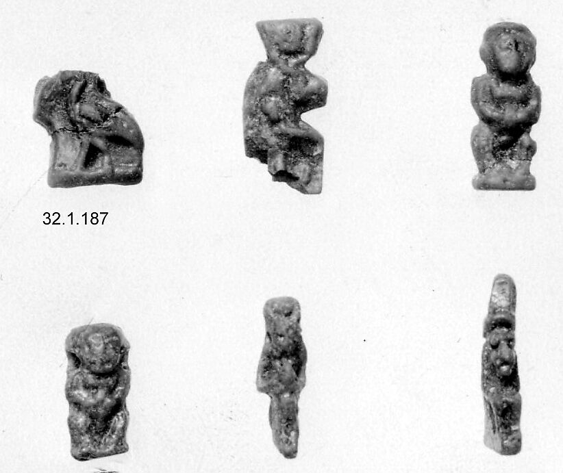 Amulet of Taweret, Faience, stone 