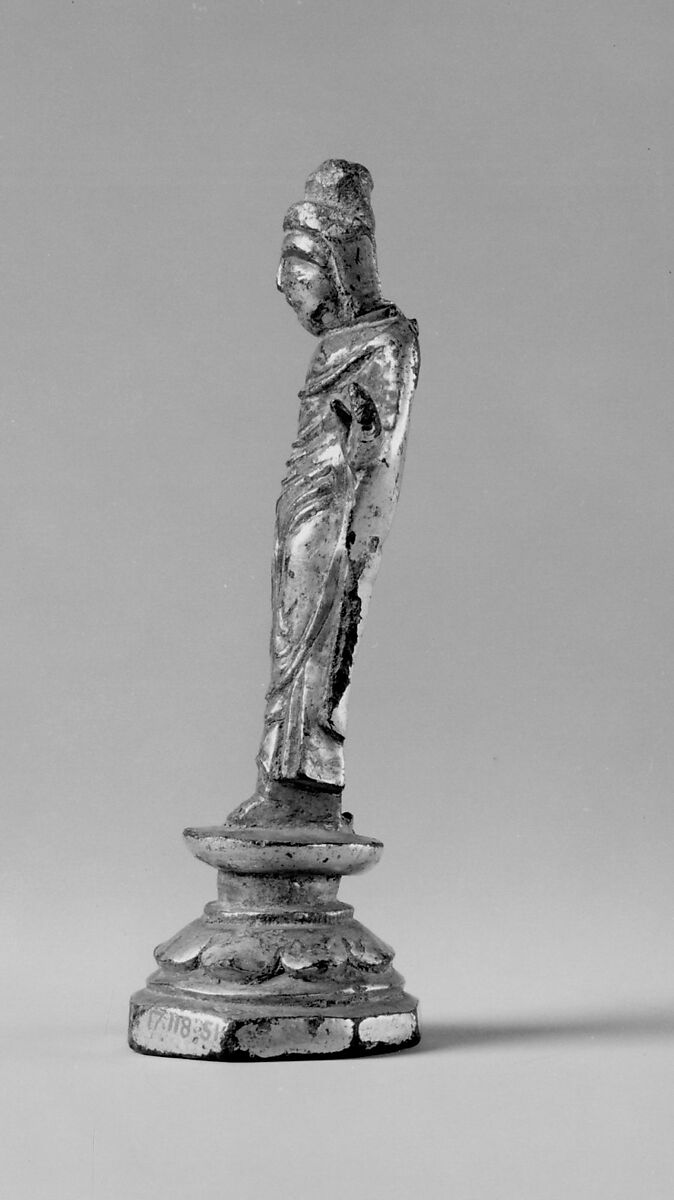 Buddha on Stand, Gilt bronze, Korea