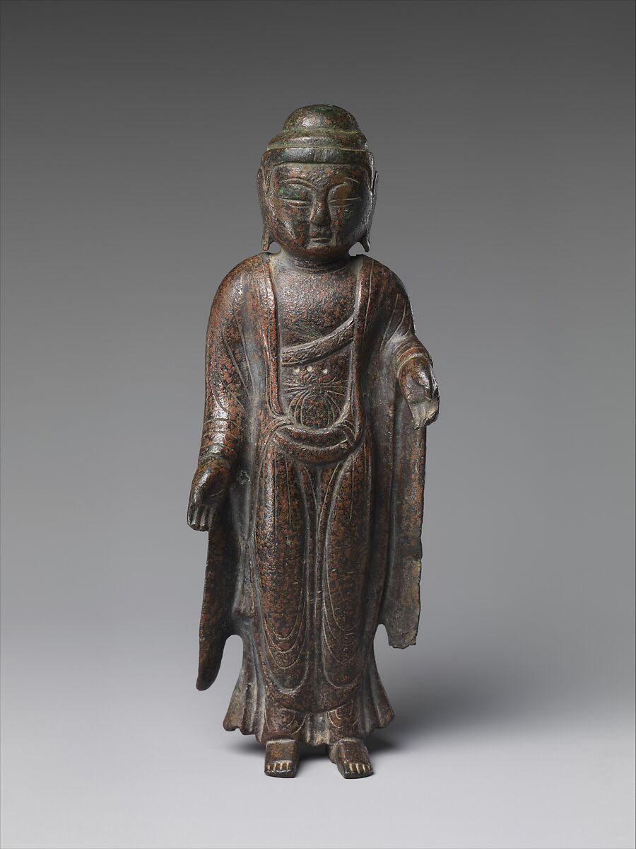 Standing Buddha, Bronze, Korea 