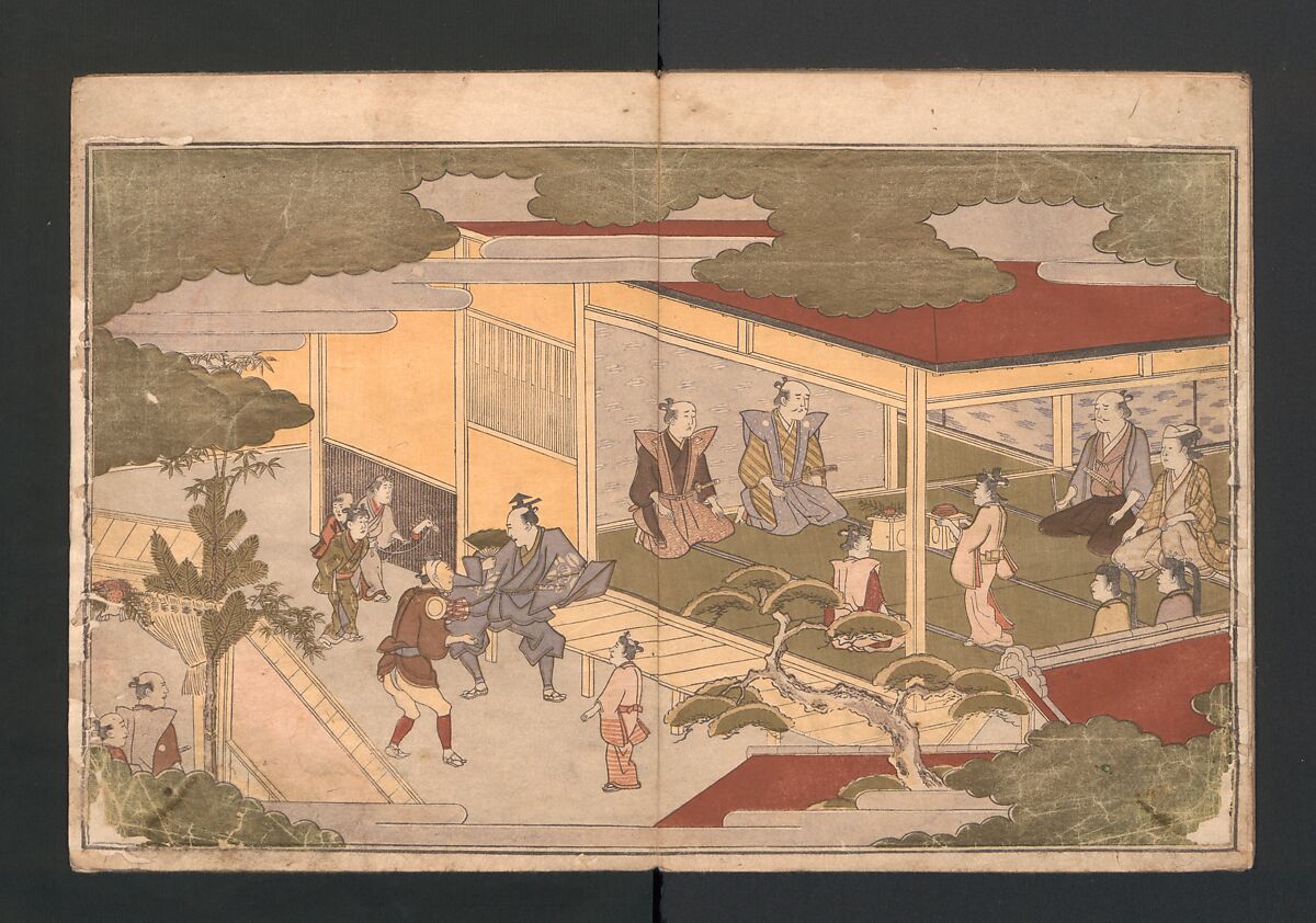 Picture Book with Playful Poems for the Young God Ebisu (Ehon waka Ebisu) 絵本龢謌夷, Kitagawa Utamaro 喜多川歌麿 (Japanese, ca. 1754–1806), Polychrome woodblock printed book; ink and color on paper, Japan