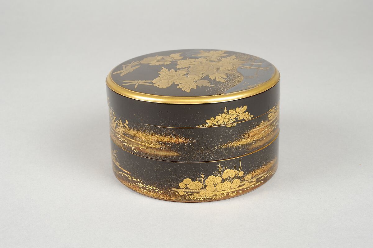 Incense Box, Black lacquer, Japan