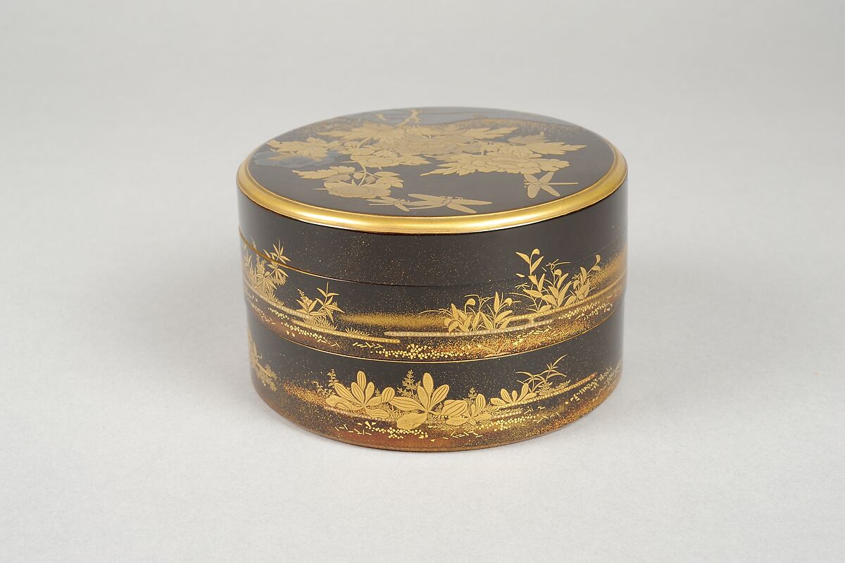 Incense Box, Black lacquer, Japan