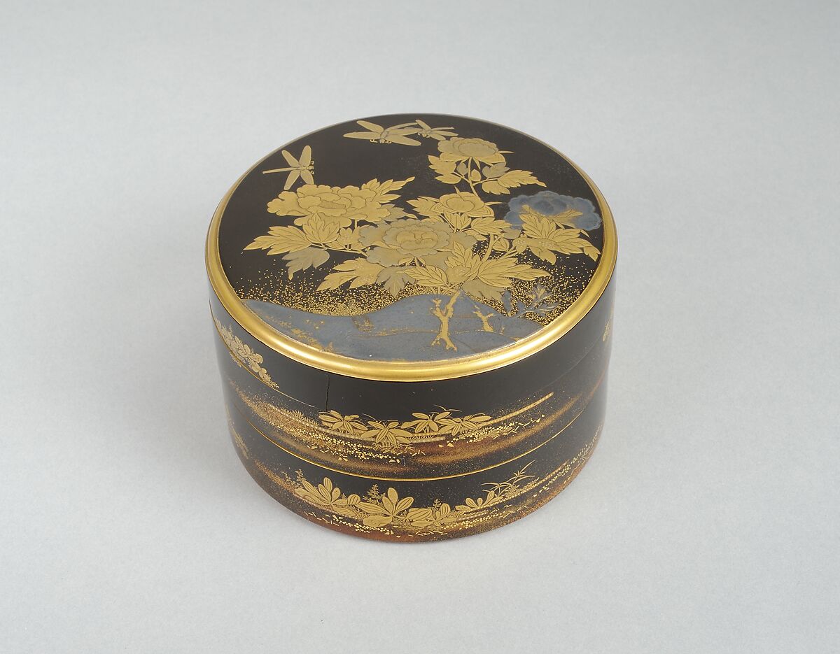 Incense Box, Black lacquer, Japan 