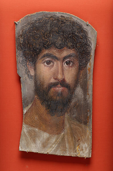 Encaustic portrait of a man, Encaustic on wood