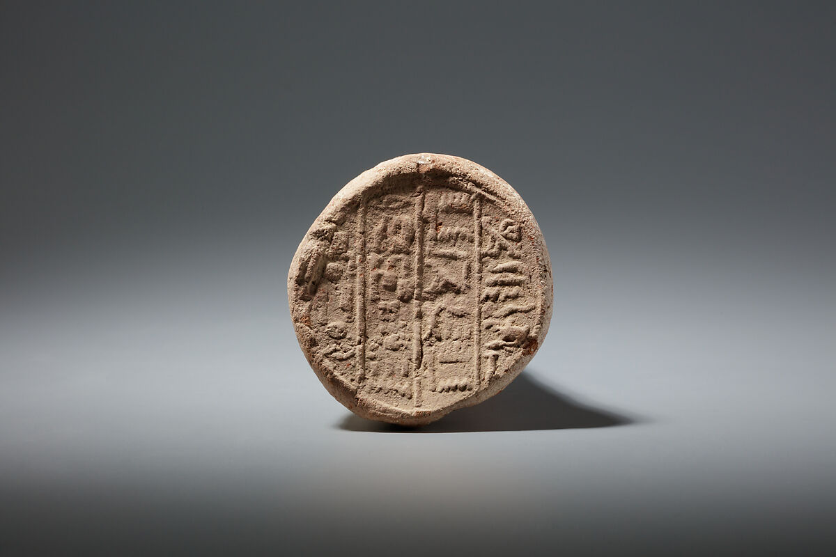 Funerary Cone of the Scribe Amenemopet, Pottery 