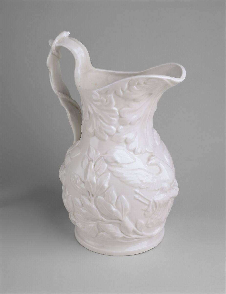 Pitcher, Attributed to American Porcelain Manufacturing Company (1854–1857), Porcelain, American 