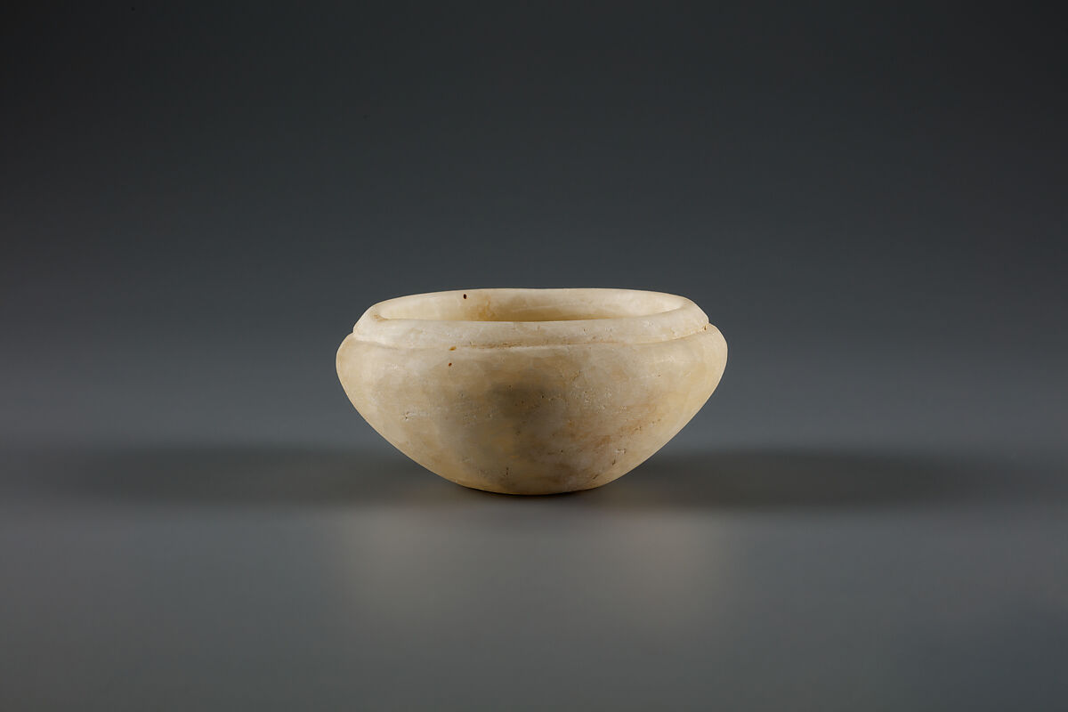 Small Rimmed Bowl, Travertine (Egyptian alabaster)