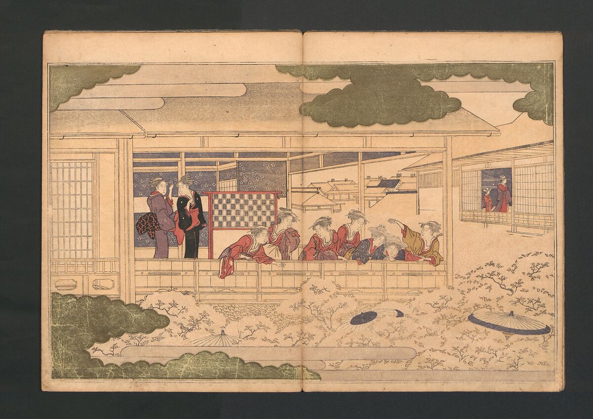 Statue of the Bodhisattva Fugen (Fugenzō)普賢像, Kitagawa Utamaro 喜多川歌麿 (Japanese, ca. 1754–1806), Polychrome woodblock printed book; ink and color on paper, Japan