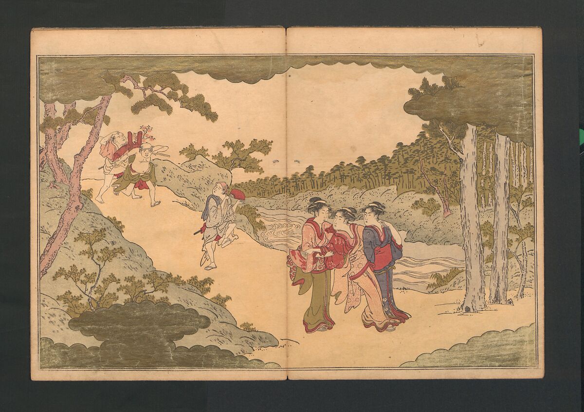 Statue of the Bodhisattva Fugen (Fugenzō)普賢像, Kitagawa Utamaro 喜多川歌麿 (Japanese, ca. 1754–1806), Polychrome woodblock printed book; ink and color on paper, Japan