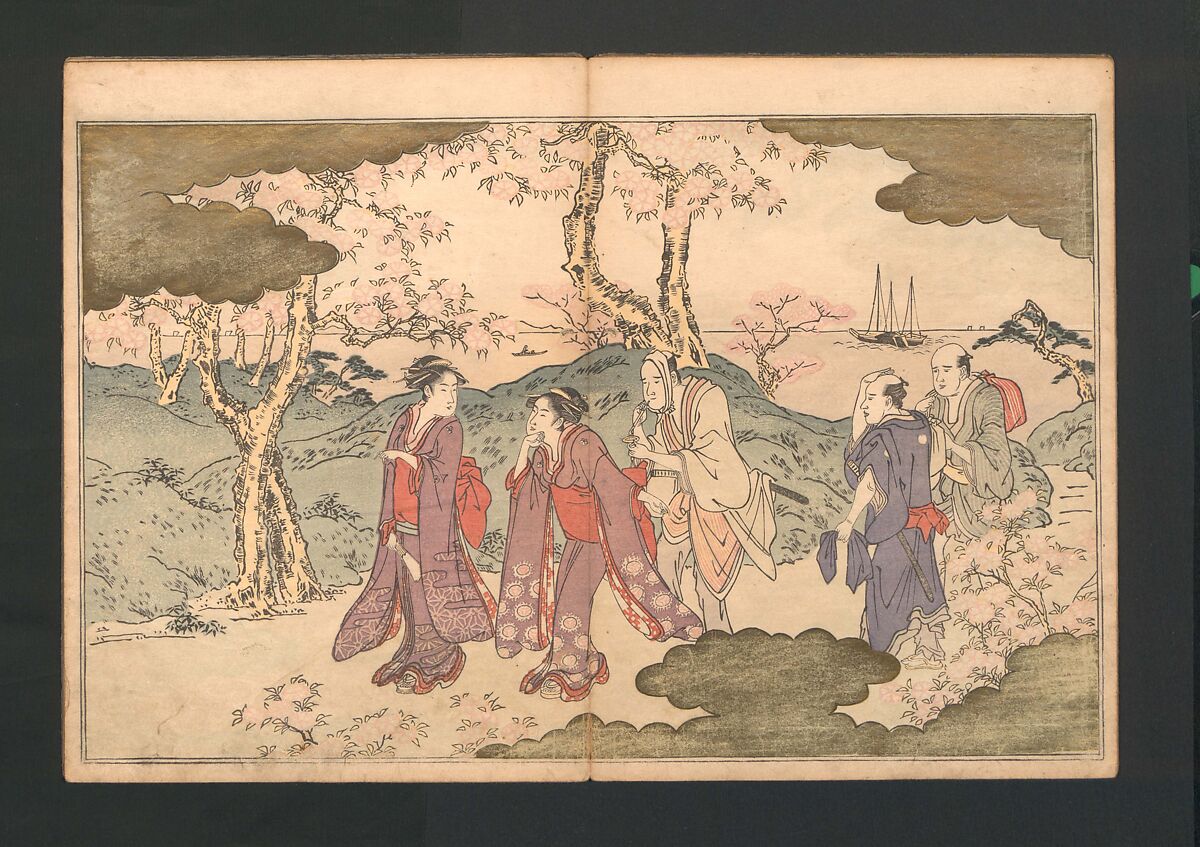 Statue of the Bodhisattva Fugen (Fugenzō), Kitagawa Utamaro (Japanese, ca. 1754–1806), Polychrome woodblock printed book; ink and color on paper, Japan 