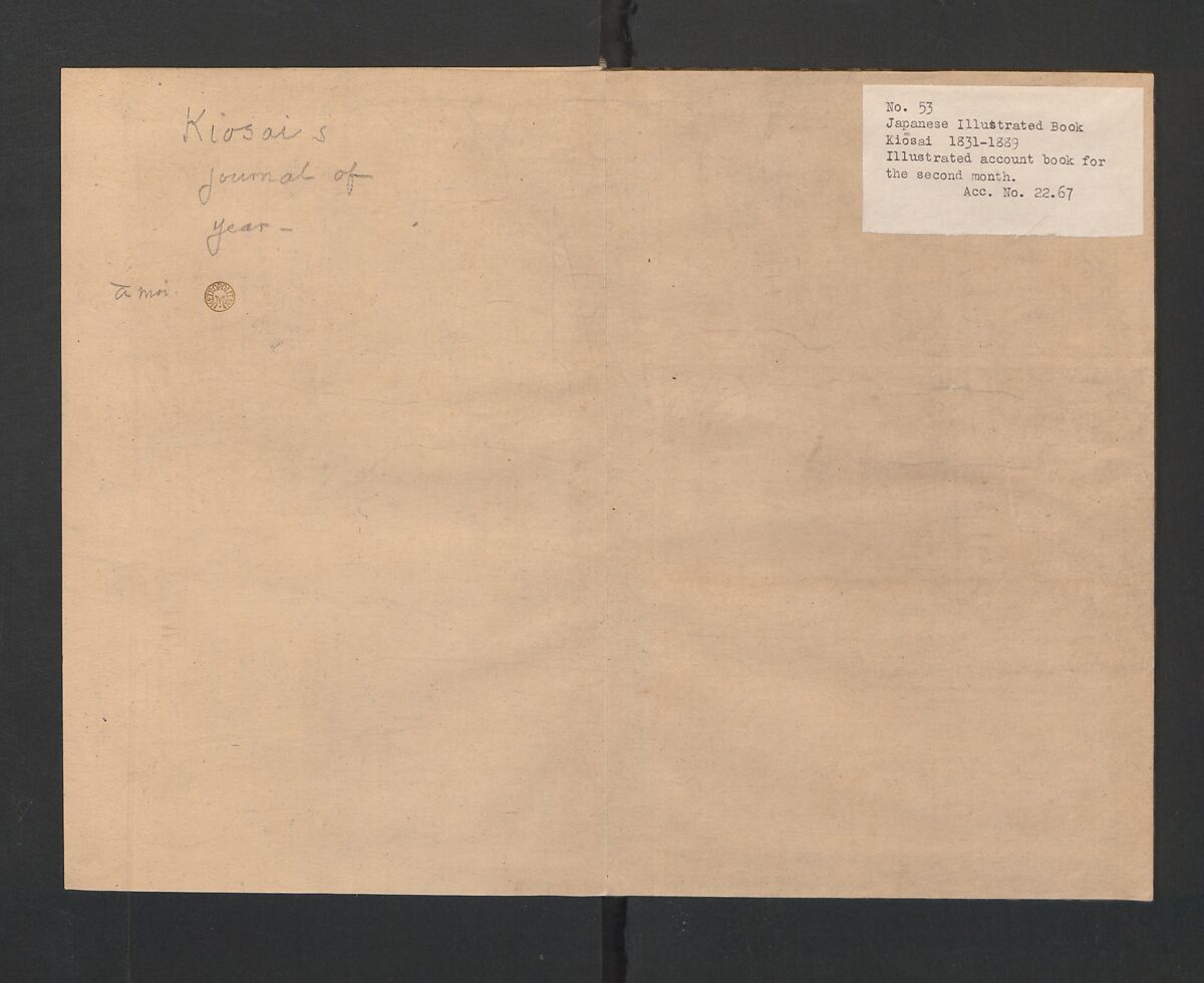 Illustrated Diary (Kyōsai Enikki) 暁斎絵日記, Kawanabe Kyōsai 河鍋暁斎 (Japanese, 1831–1889), Album of 29 leaves; ink and color on paper, Japan