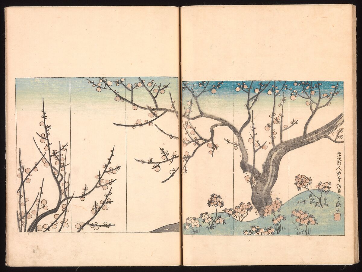 Ink Traces of Kenzan (Kenzan iboku), Sakai Hōitsu (Japanese, 1761–1828), Woodblock printed book; ink and color on paper, Japan
