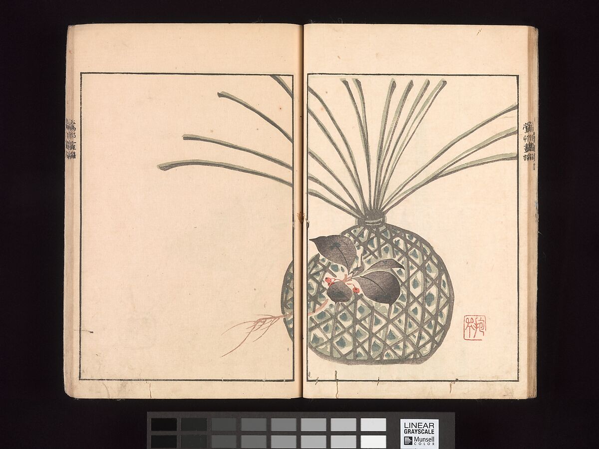 Ōson (Hōitsu) Picture Album (Ōson gafu), Sakai Hōitsu (Japanese, 1761–1828), Woodblock printed book; ink and color on paper, Japan