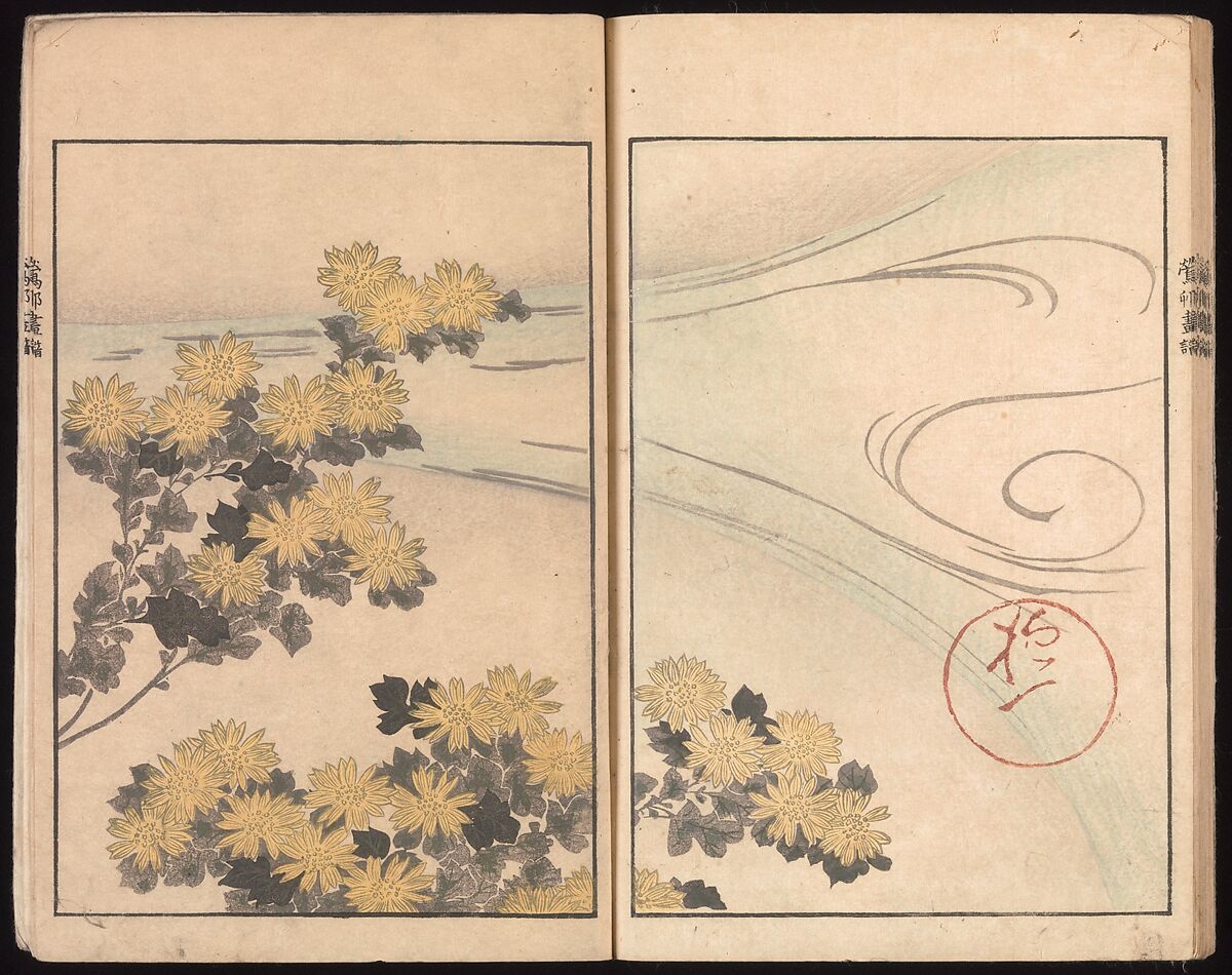 Ōson (Hōitsu) Picture Album (Ōson gafu), Sakai Hōitsu (Japanese, 1761–1828), Woodblock printed book; ink and color on paper, Japan