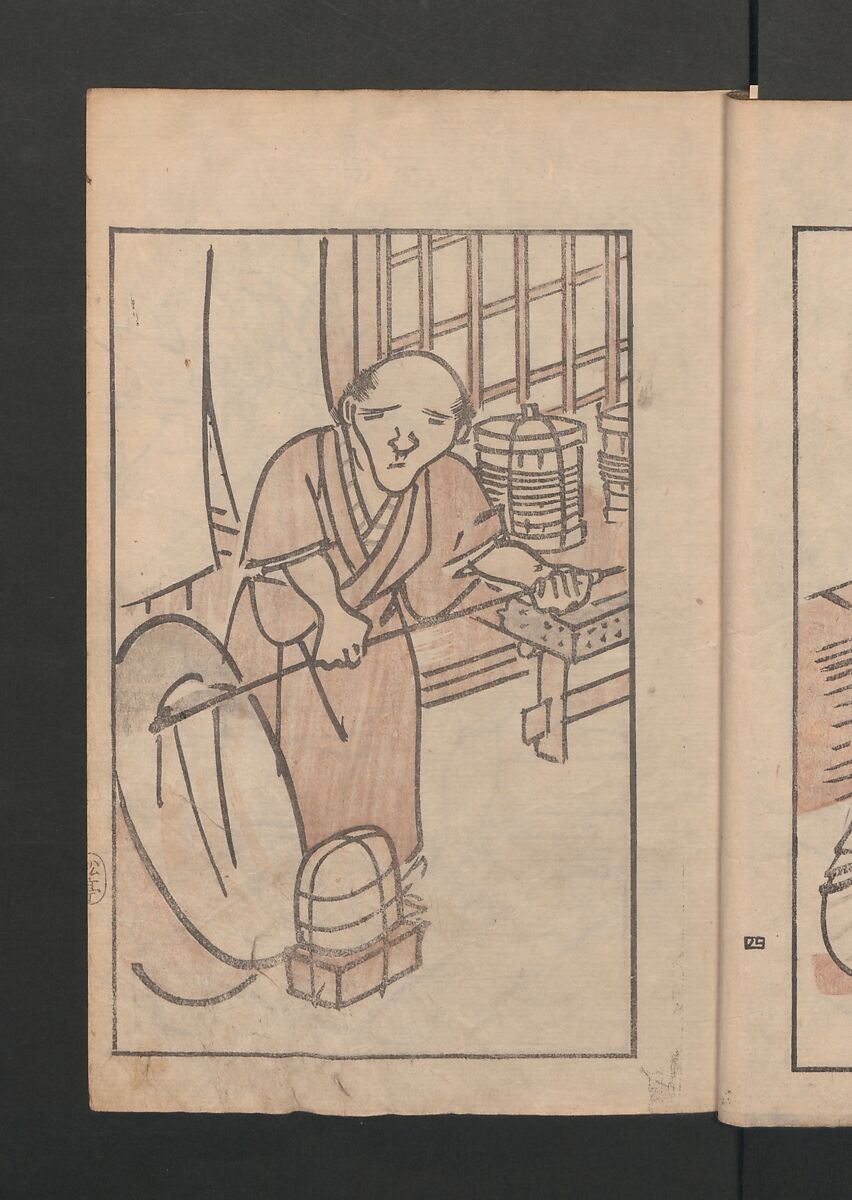 Suiseki Picture Album (Suiseki gafu) 水石画譜, Satō Suiseki 佐藤水石 (Japanese, active 1806–40), Woodblock printed book; ink and color on paper, Japan