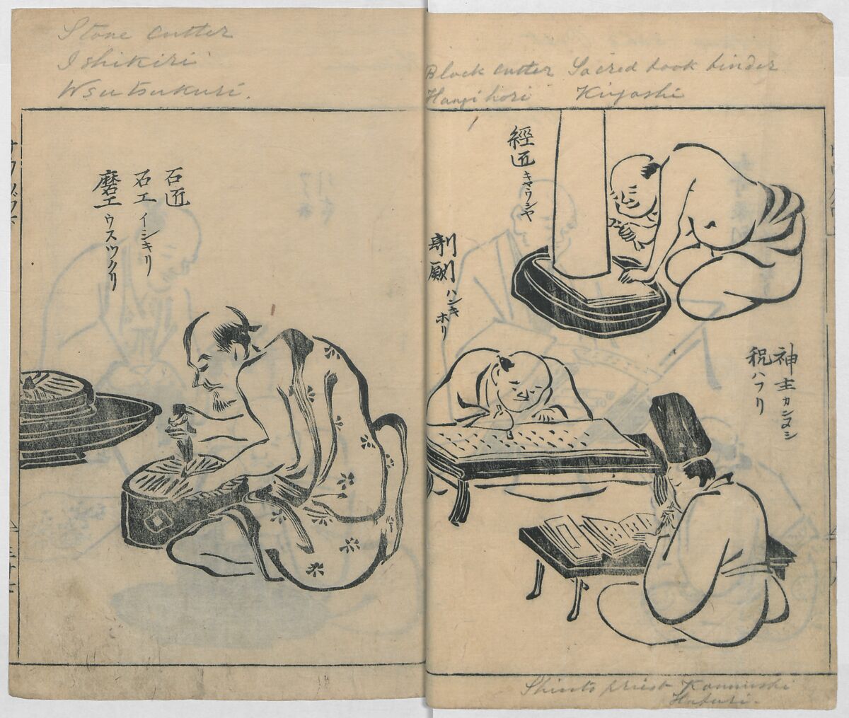 Sketches of People (Jinbutsu sōga) 人物艸画, Kokan 古澗 (late 17th–early 18th century), Ink on paper, Japan