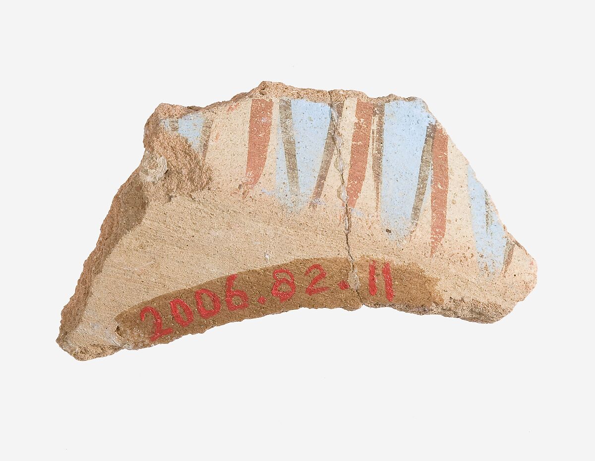 Vessel fragment, Pottery, paint 