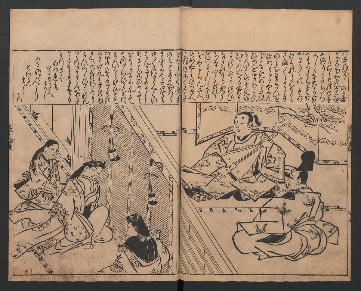 Illustrations of Beautiful Women (Bijin e-zukushi) 美人絵づくし, Hishikawa Moronobu (Japanese, 1618–1694), Set of three woodblock printed books; ink and color on paper, Japan