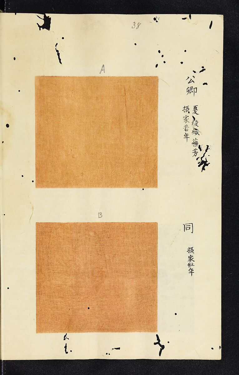 Patterns of Brocades Worn at Court (Shōzoku shokumon zue) 装束織文図会, Matsuoka Shiben, Ink and color on paper, Japan