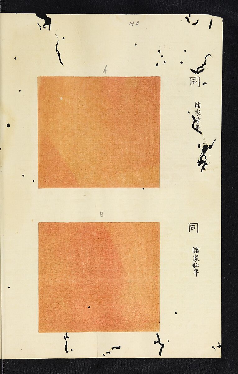 Patterns of Brocades Worn at Court (Shōzoku shokumon zue) 装束織文図会, Matsuoka Shiben, Ink and color on paper, Japan
