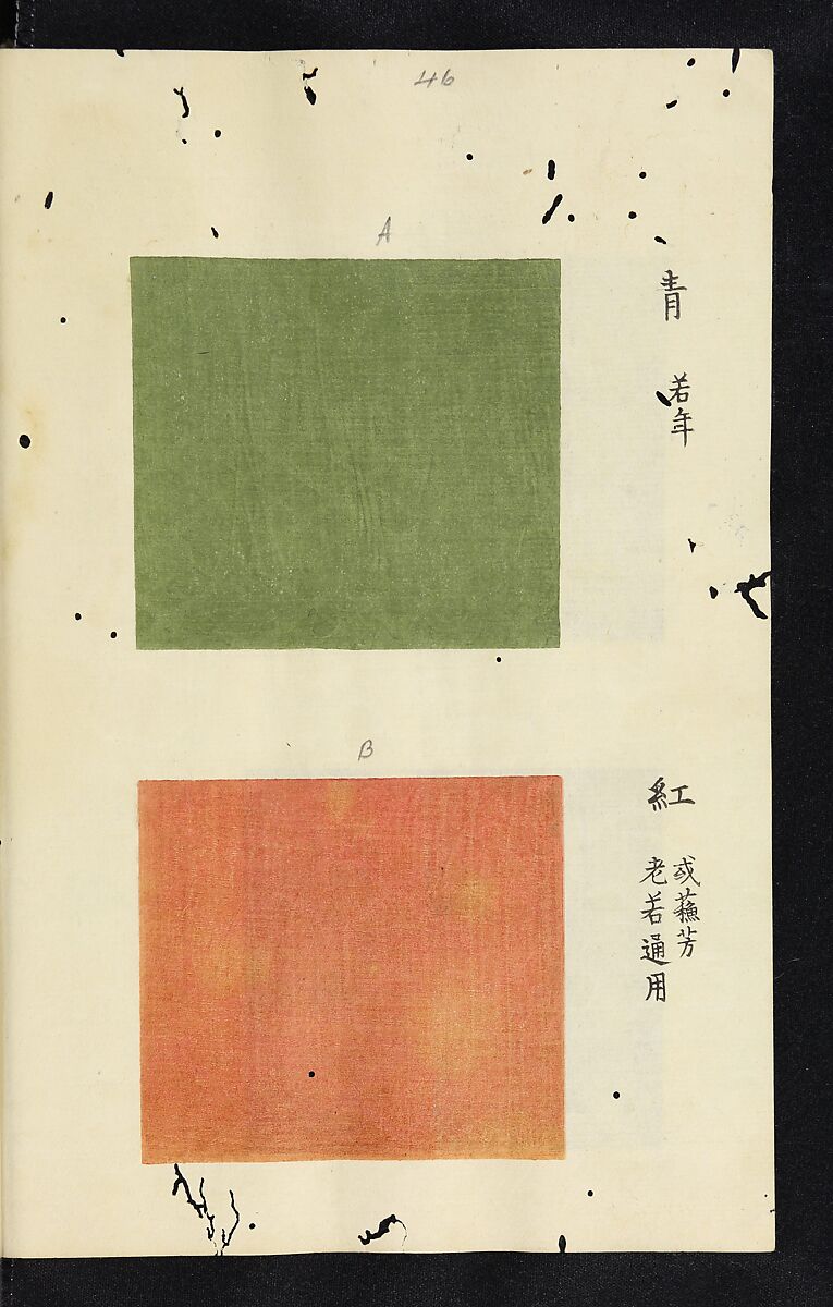 Patterns of Brocades Worn at Court (Shōzoku shokumon zue) 装束織文図会, Matsuoka Shiben, Ink and color on paper, Japan