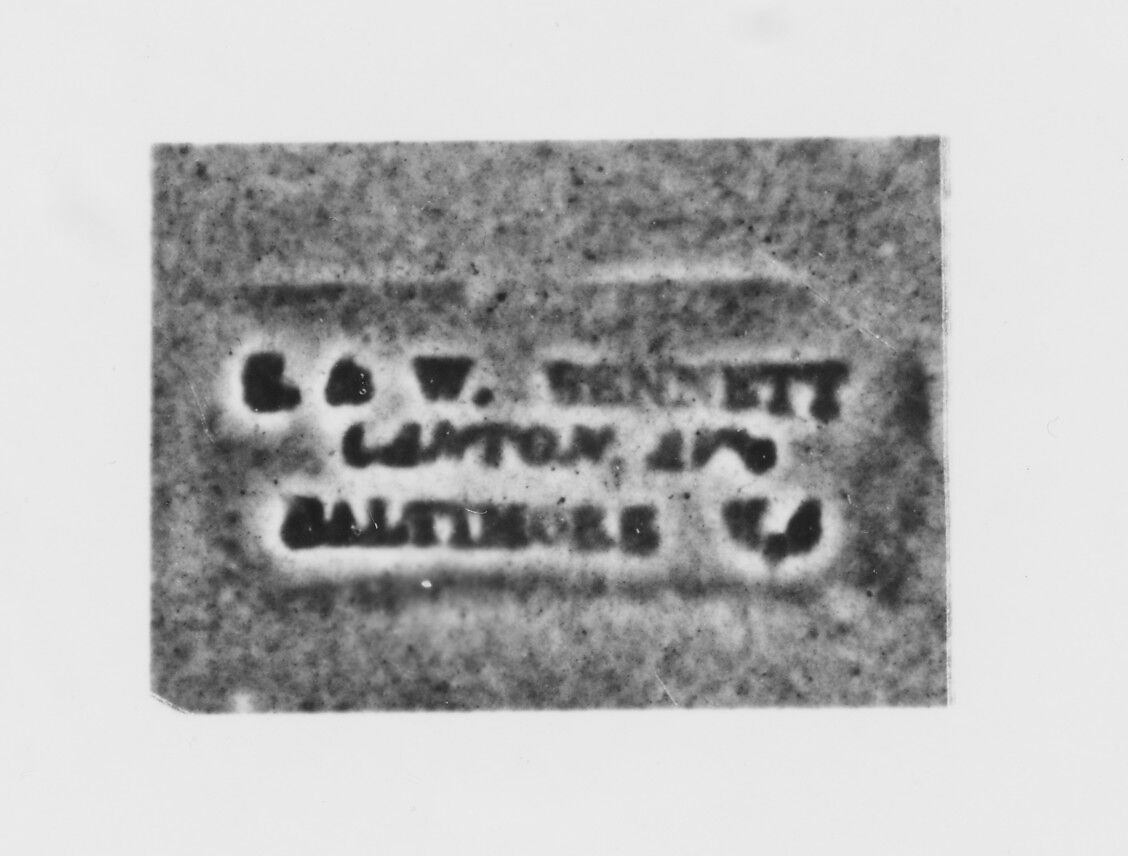 Pitcher, E. &amp; W. Bennett Pottery (American, Baltimore, Maryland 1847–1857), Earthenware, American