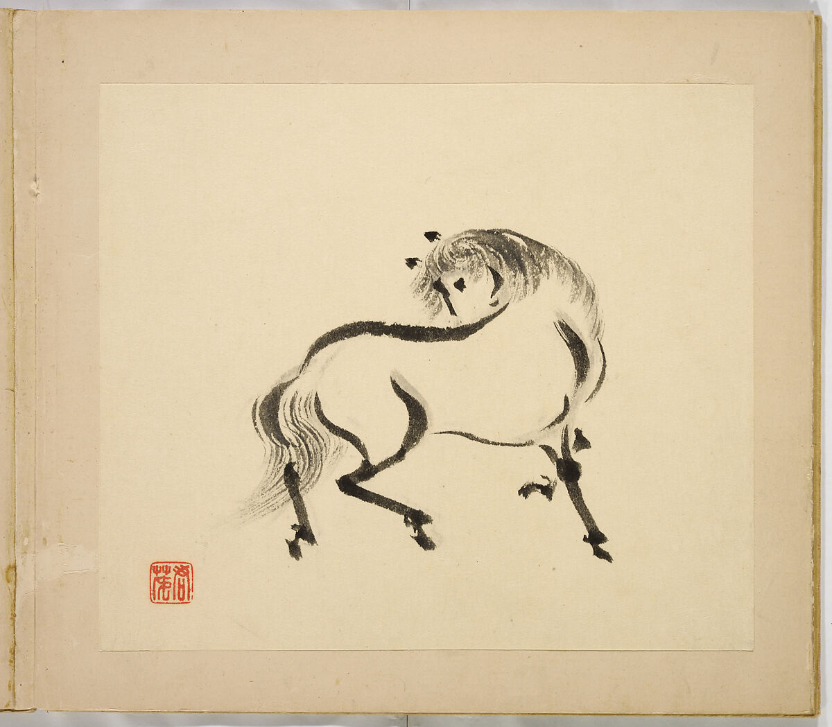 Illustrated book, Tsurusawa Tansaku (died 1797), Album; ink on paper, Japan