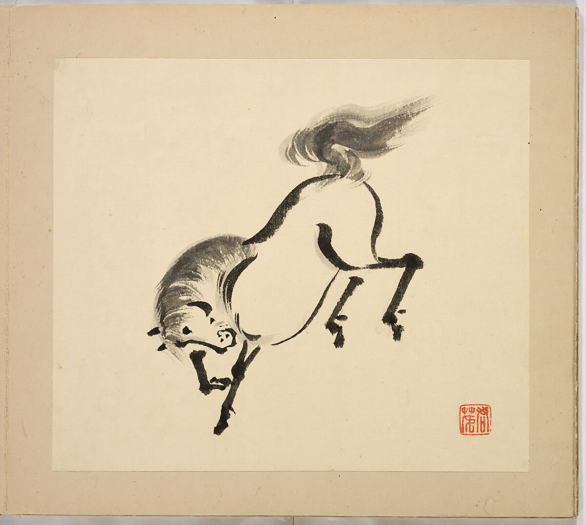 Illustrated book, Tsurusawa Tansaku (died 1797), Album; ink on paper, Japan