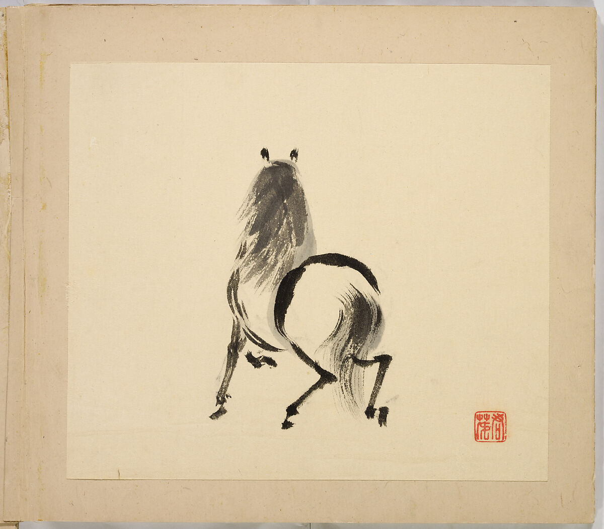 Illustrated book, Tsurusawa Tansaku (died 1797), Album; ink on paper, Japan