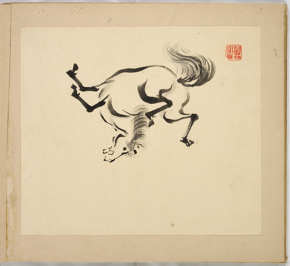 Illustrated book, Tsurusawa Tansaku (died 1797), Album; ink on paper, Japan