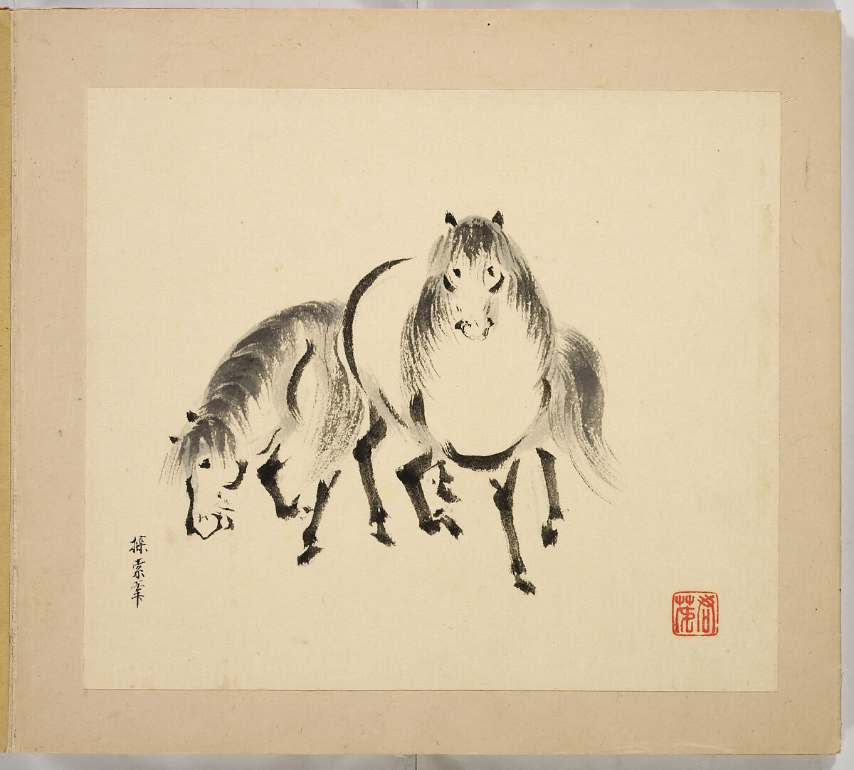 Illustrated book, Tsurusawa Tansaku (died 1797), Album; ink on paper, Japan