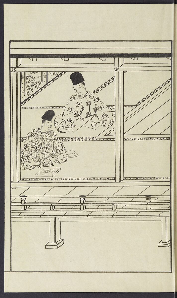 Story of Michizane Sugawara, known as Tenjin (Tenjin engi) 天神縁起, Reizen Saburo Tametaka 冷泉(岡田)為恭 (died 1864), Ink and color on paper, Japan