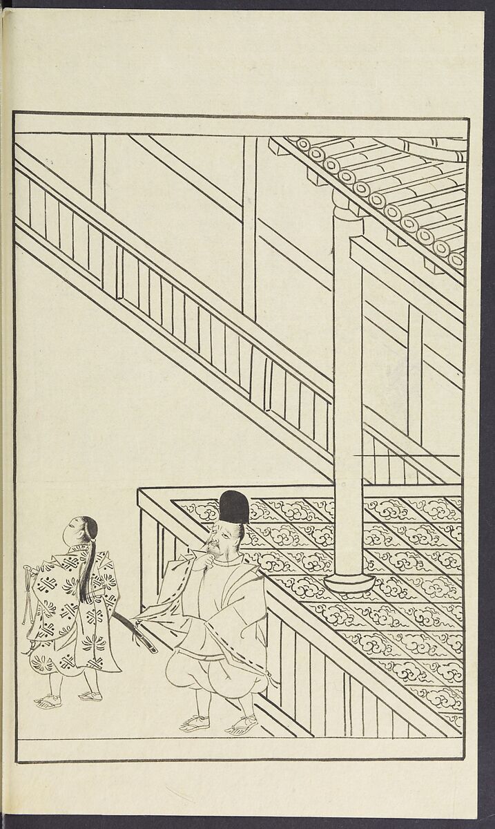 Story of Michizane Sugawara, known as Tenjin (Tenjin engi) 天神縁起, Reizen Saburo Tametaka 冷泉(岡田)為恭 (died 1864), Ink and color on paper, Japan