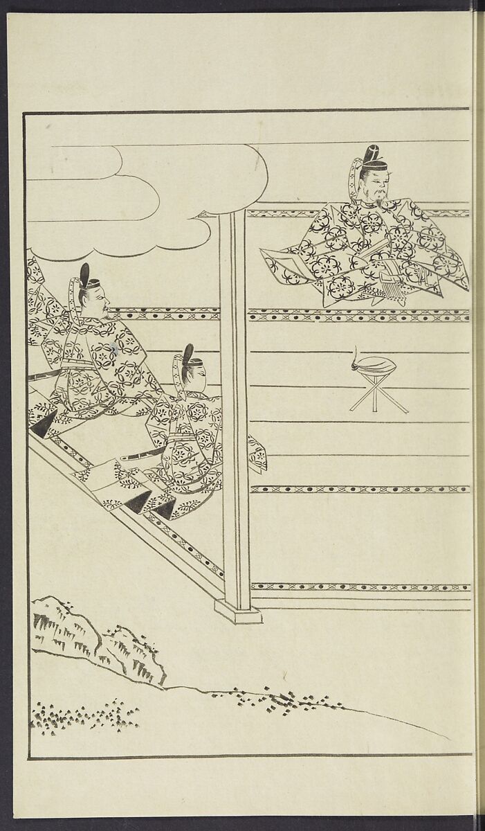 Story of Michizane Sugawara, known as Tenjin (Tenjin engi) 天神縁起, Reizen Saburo Tametaka 冷泉(岡田)為恭 (died 1864), Ink and color on paper, Japan