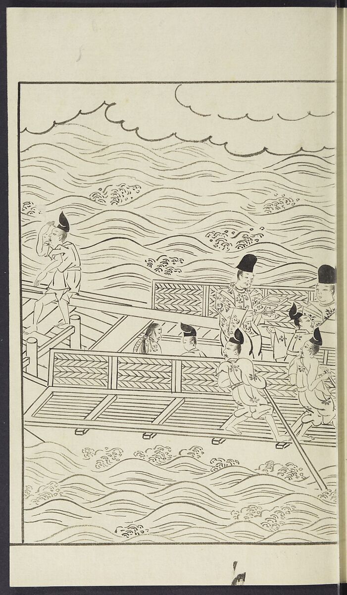 Story of Michizane Sugawara, known as Tenjin (Tenjin engi) 天神縁起, Reizen Saburo Tametaka 冷泉(岡田)為恭 (died 1864), Ink and color on paper, Japan