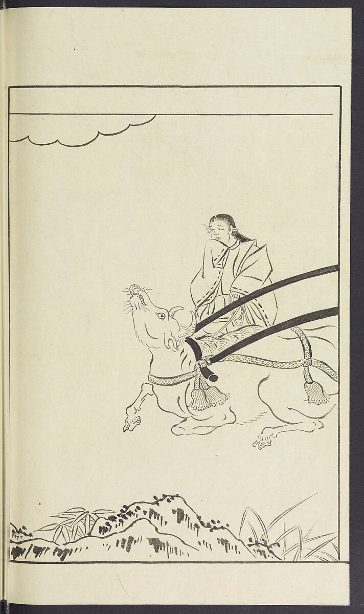 Story of Michizane Sugawara, known as Tenjin (Tenjin engi) 天神縁起, Reizen Saburo Tametaka 冷泉(岡田)為恭 (died 1864), Ink and color on paper, Japan