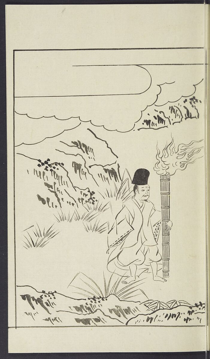 Story of Michizane Sugawara, known as Tenjin (Tenjin engi) 天神縁起, Reizen Saburo Tametaka 冷泉(岡田)為恭 (died 1864), Ink and color on paper, Japan