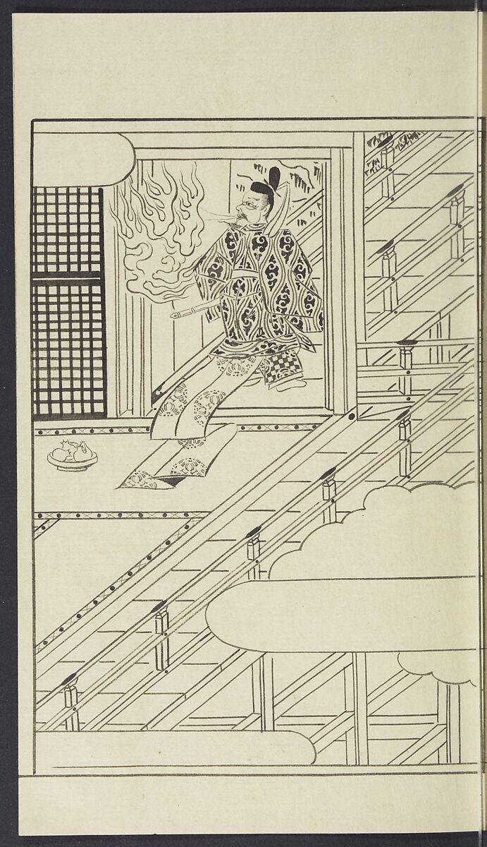 Story of Michizane Sugawara, known as Tenjin (Tenjin engi) 天神縁起, Reizen Saburo Tametaka 冷泉(岡田)為恭 (died 1864), Ink and color on paper, Japan