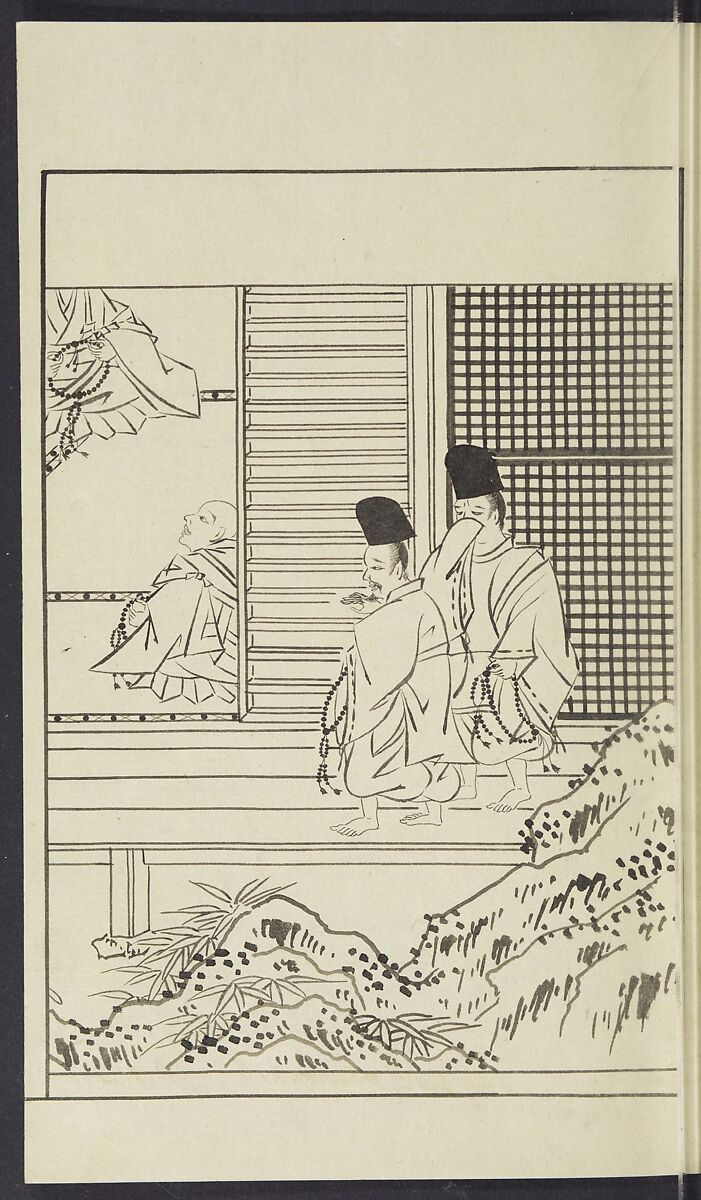 Story of Michizane Sugawara, known as Tenjin (Tenjin engi) 天神縁起, Reizen Saburo Tametaka 冷泉(岡田)為恭 (died 1864), Ink and color on paper, Japan