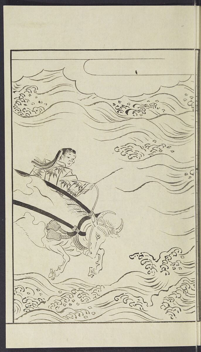 Story of Michizane Sugawara, known as Tenjin (Tenjin engi) 天神縁起, Reizen Saburo Tametaka 冷泉(岡田)為恭 (died 1864), Ink and color on paper, Japan