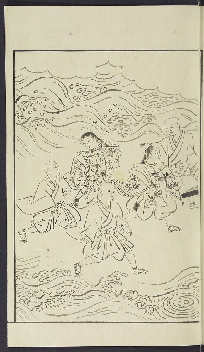 Story of Michizane Sugawara, known as Tenjin (Tenjin engi) 天神縁起, Reizen Saburo Tametaka 冷泉(岡田)為恭 (died 1864), Ink and color on paper, Japan