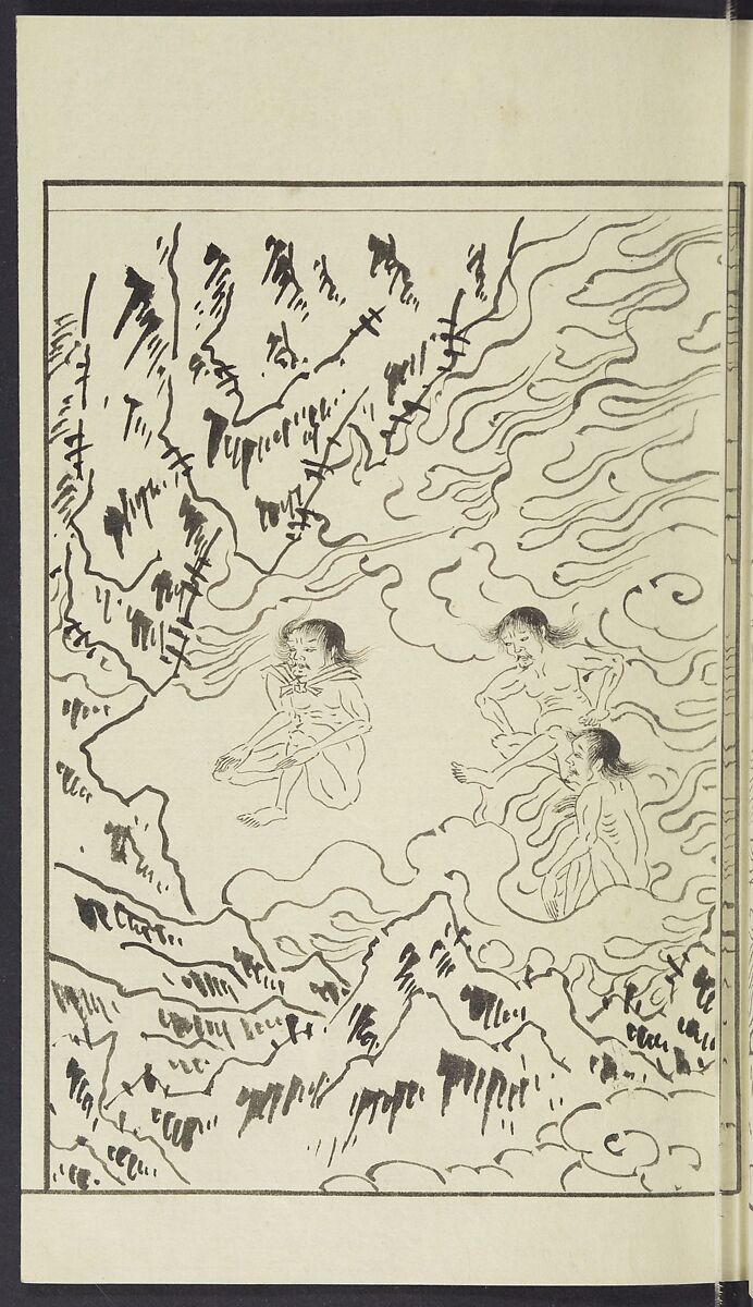 Story of Michizane Sugawara, known as Tenjin (Tenjin engi) 天神縁起, Reizen Saburo Tametaka 冷泉(岡田)為恭 (died 1864), Ink and color on paper, Japan