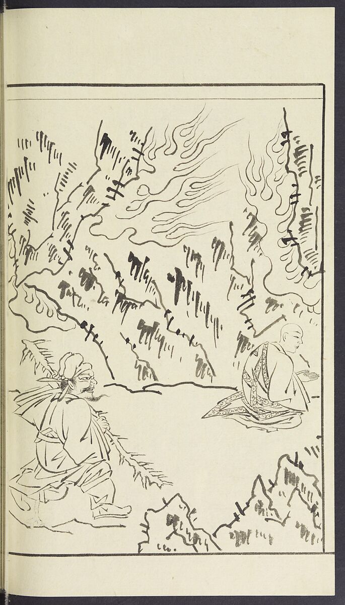 Story of Michizane Sugawara, known as Tenjin (Tenjin engi) 天神縁起, Reizen Saburo Tametaka 冷泉(岡田)為恭 (died 1864), Ink and color on paper, Japan