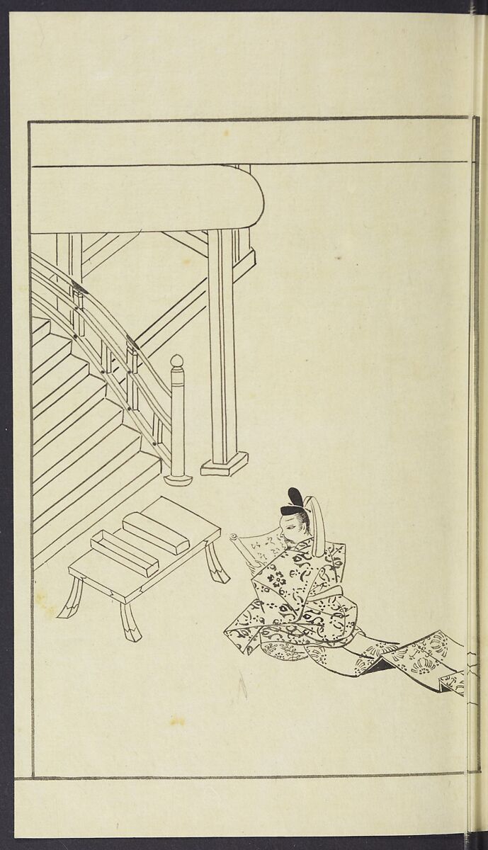 Story of Michizane Sugawara, known as Tenjin (Tenjin engi) 天神縁起, Reizen Saburo Tametaka 冷泉(岡田)為恭 (died 1864), Ink and color on paper, Japan