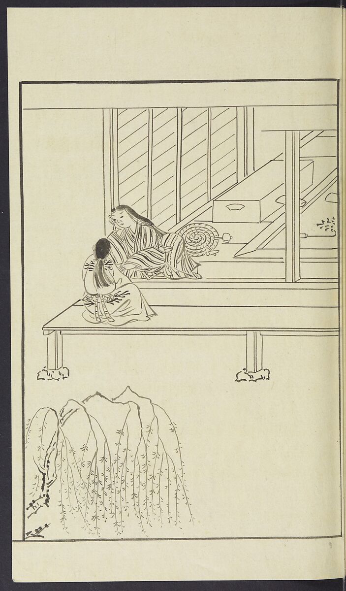 Story of Michizane Sugawara, known as Tenjin (Tenjin engi) 天神縁起, Reizen Saburo Tametaka 冷泉(岡田)為恭 (died 1864), Ink and color on paper, Japan