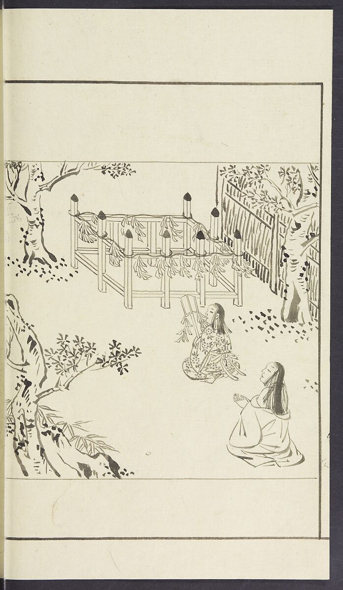 Story of Michizane Sugawara, known as Tenjin (Tenjin engi) 天神縁起, Reizen Saburo Tametaka 冷泉(岡田)為恭 (died 1864), Ink and color on paper, Japan