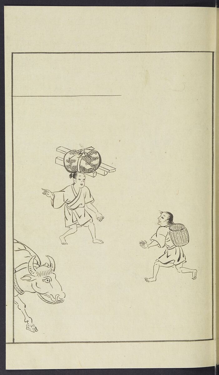 Story of Michizane Sugawara, known as Tenjin (Tenjin engi) 天神縁起, Reizen Saburo Tametaka 冷泉(岡田)為恭 (died 1864), Ink and color on paper, Japan