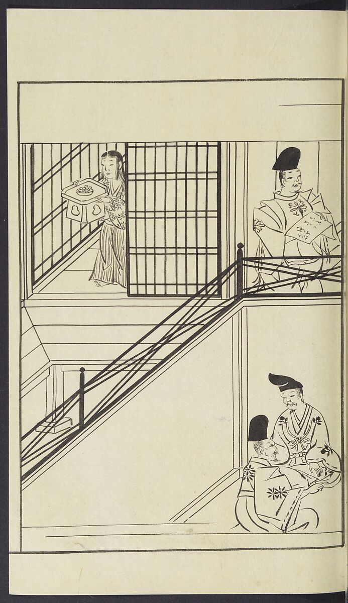 Story of Michizane Sugawara, known as Tenjin (Tenjin engi) 天神縁起, Reizen Saburo Tametaka 冷泉(岡田)為恭 (died 1864), Ink and color on paper, Japan